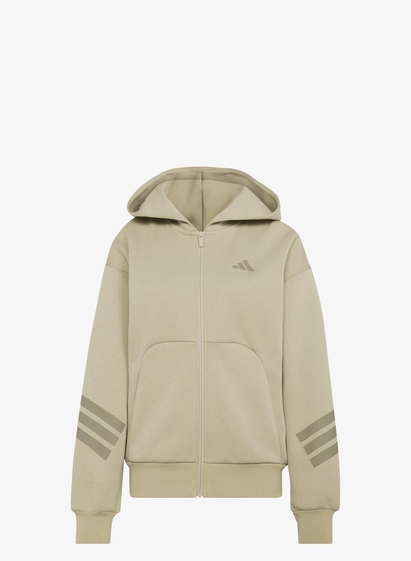 جاكيت بقبعة Future Icons 3-Stripes Full-Zip